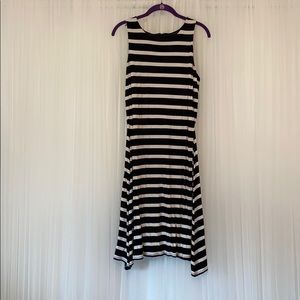 Black and white stripe dress